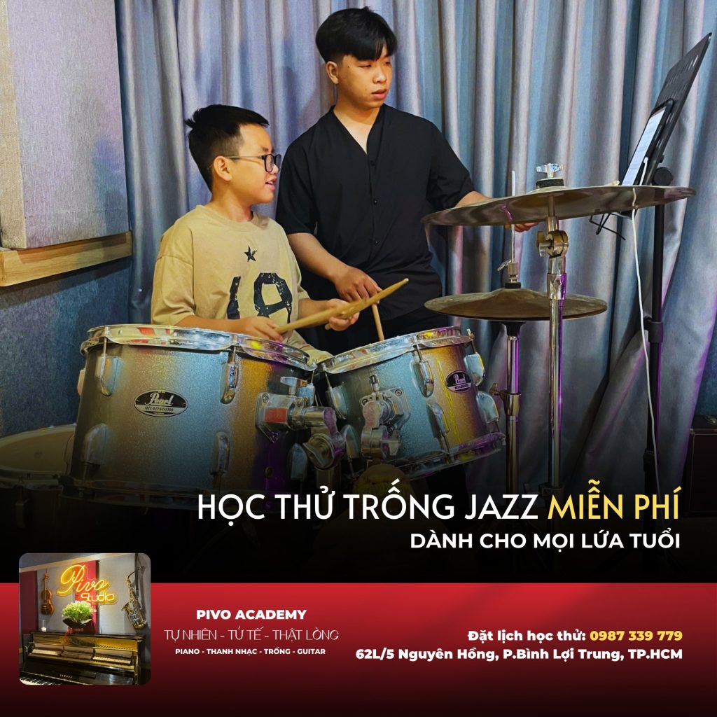 Lớp học đánh trống tại Pivo Academy